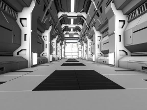 sci fi corridor 3D Model