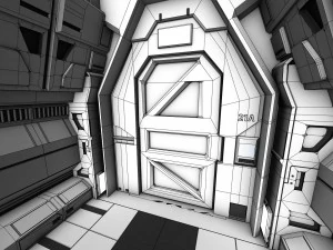 sci fi corridor 3D Model