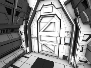 sci fi corridor Modelo 3D
