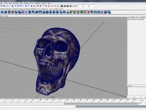 human head skull with ancient tribal tattoo 3D Model