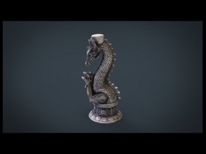 dragon candle Model 3D