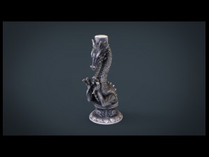 dragon candle Model 3D