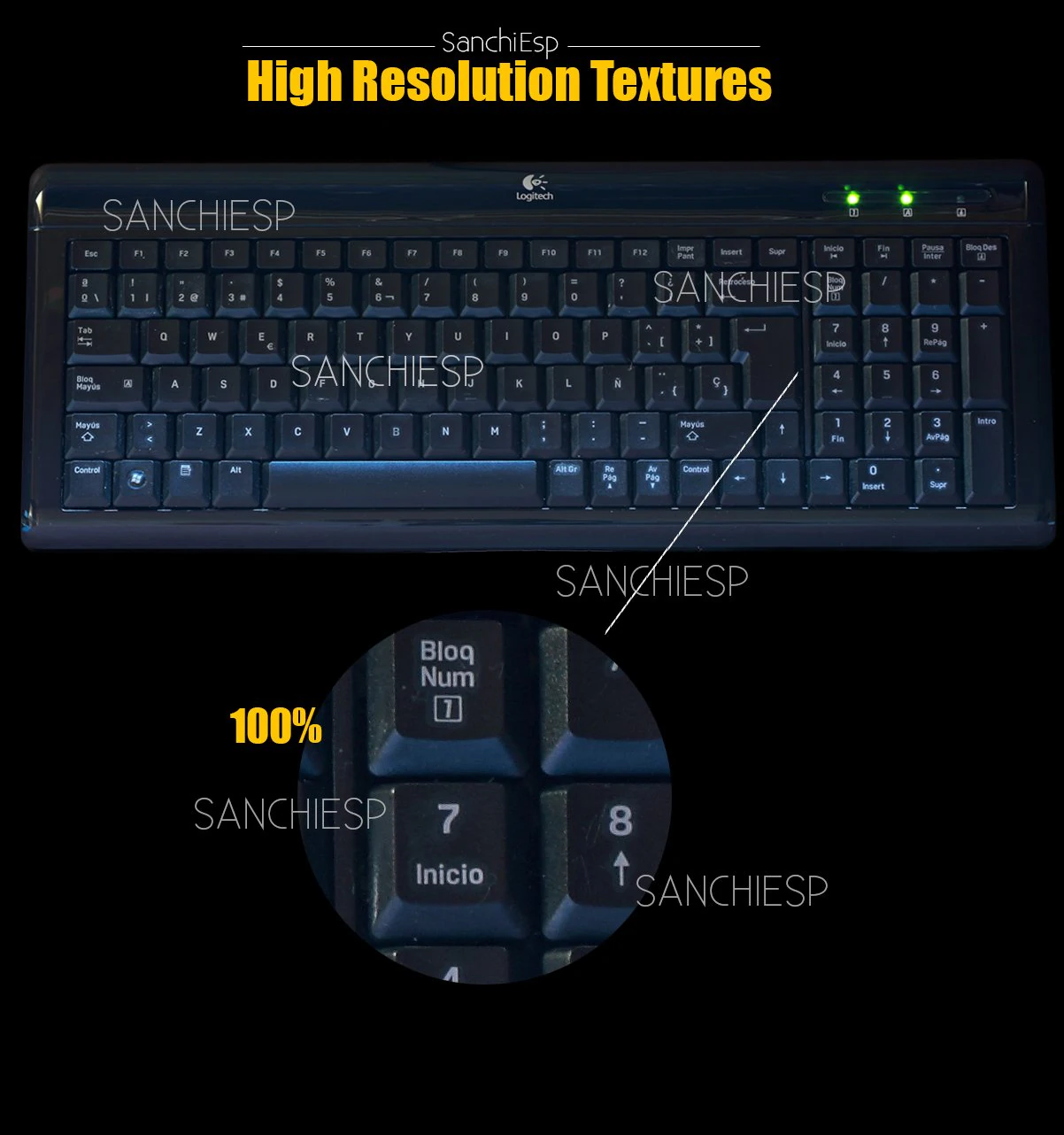 keyboard 001 CG Textures .c4d .max .obj .3ds .fbx .stl .blend 