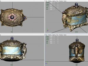 decorative jewelry box 3D Model