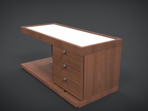 wooden bedside 3D Model
