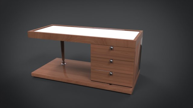 wooden bedside 3D Model .c4d .max .obj .3ds .fbx .stl .blend 