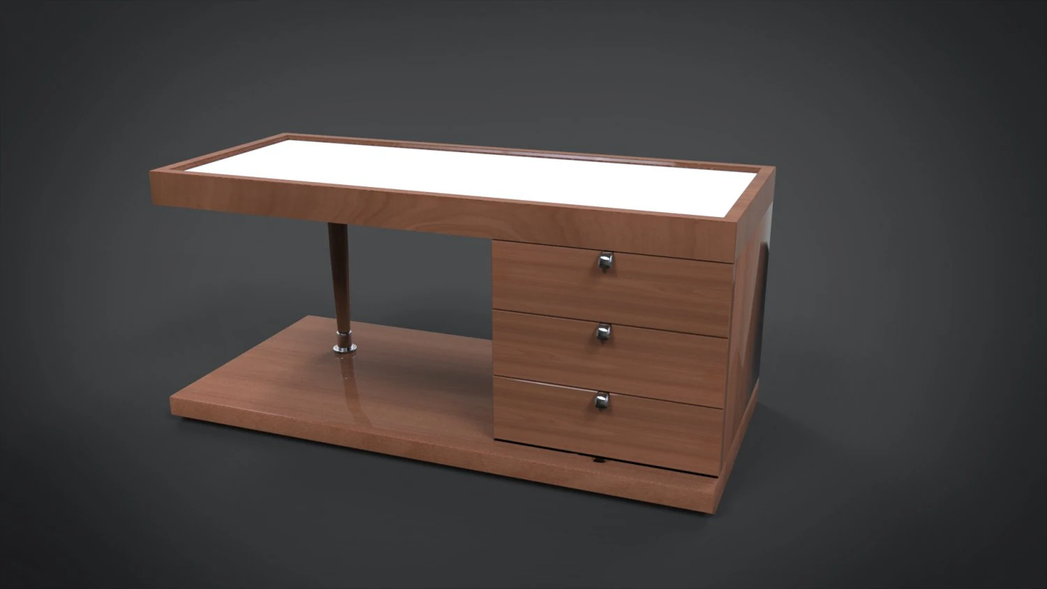 wooden bedside 3D Model .c4d .max .obj .3ds .fbx .stl .blend 