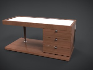 wooden bedside Modelo 3D