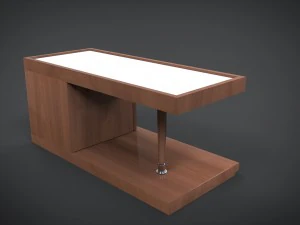 wooden bedside 3D Model