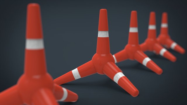 police cone tetrapodo 3D Модель .c4d .max .obj .3ds .fbx .stl .blend 