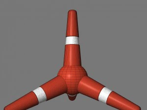 police cone tetrapodo 3D Model