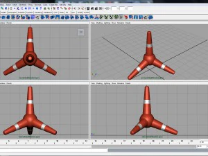 police cone tetrapodo 3D Model
