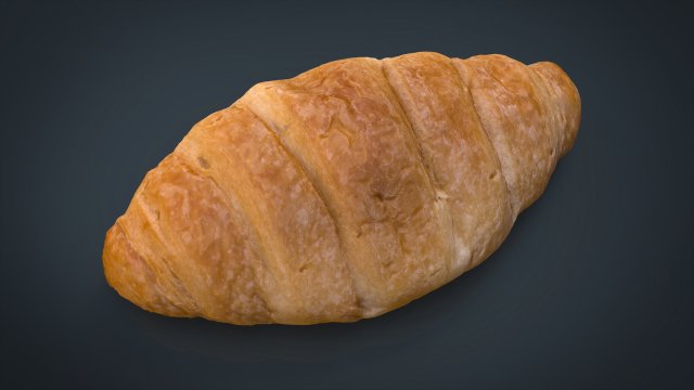 realistic croissant 3D 모델 .c4d .max .obj .3ds .fbx .stl .blend 