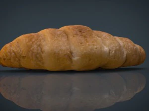 croissant realista Modelo 3D