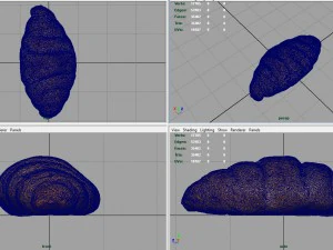 croissant realista Modelo 3D