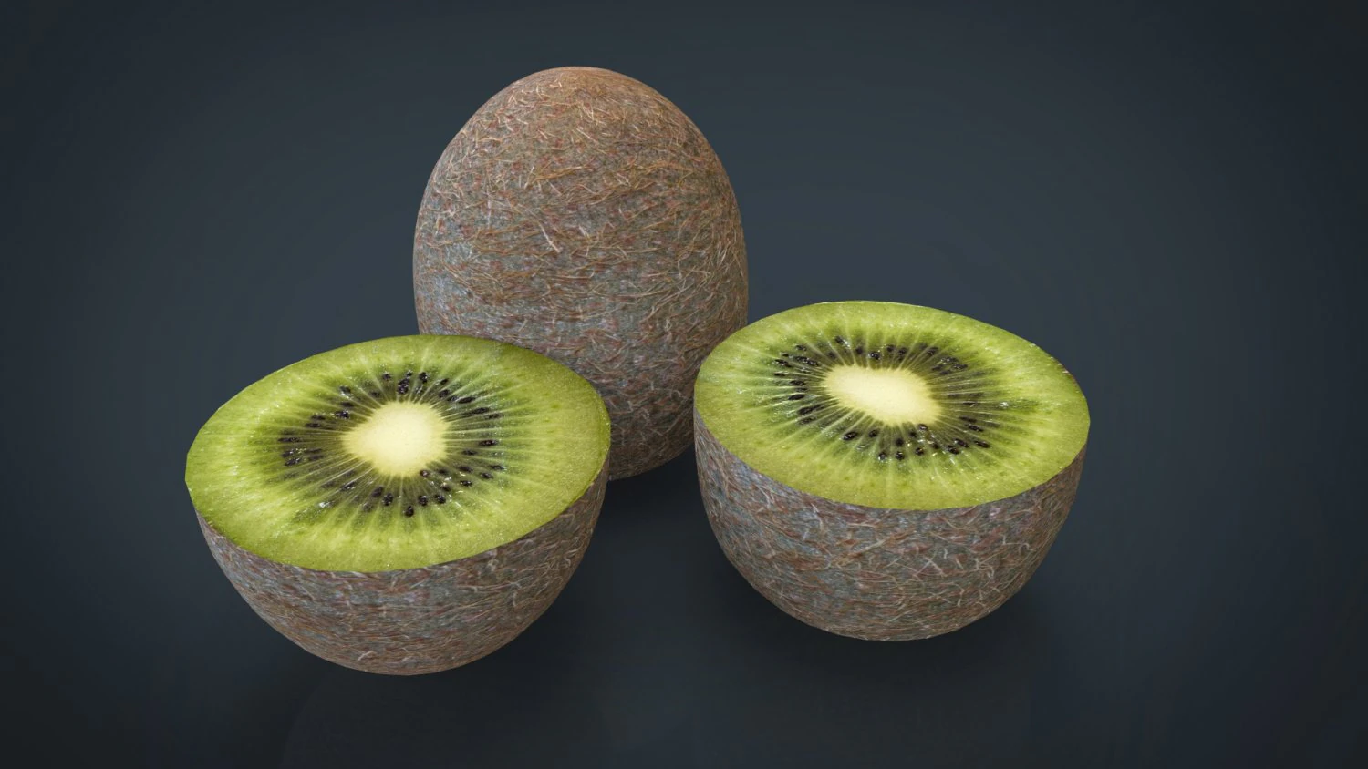 kiwi 3D Model .c4d .max .obj .3ds .fbx .stl .blend 