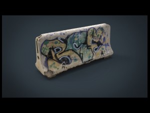 concrete road block Modelo 3D