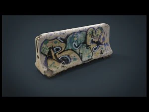 concrete road block 3D Model