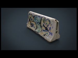 concrete road block Modelo 3D