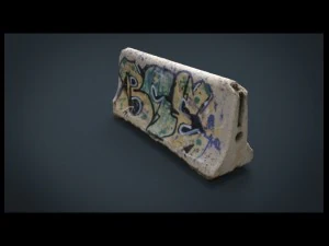 concrete road block 3D Model