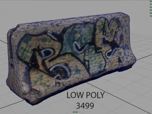 concrete road block 3D Model