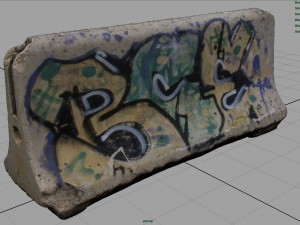 concrete road block Modelo 3D