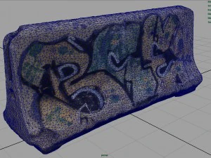 concrete road block 3D Model
