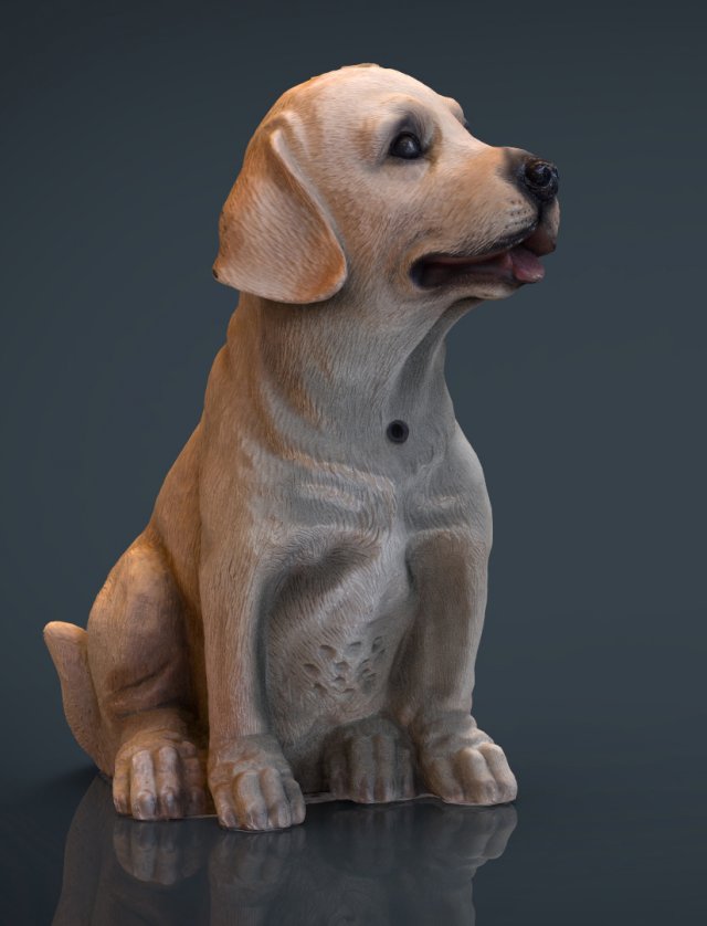 decorative dog garden 3D Model .c4d .max .obj .3ds .fbx .stl .blend 
