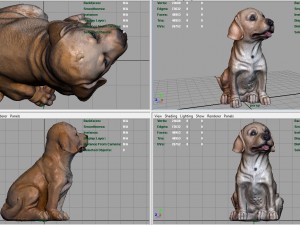 decorative dog garden 3D Model