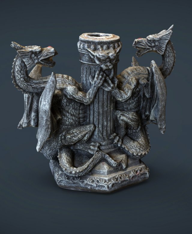 dragons candle 3Dモデル .c4d .max .obj .3ds .fbx .stl .blend 