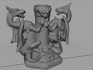 dragons candle 3Dモデル