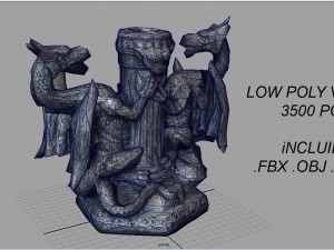 dragons candle 3Dモデル
