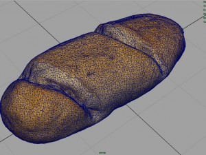 milk bread Modello 3D