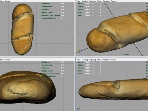 milk bread Modello 3D