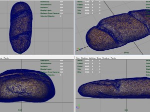 milk bread Modello 3D