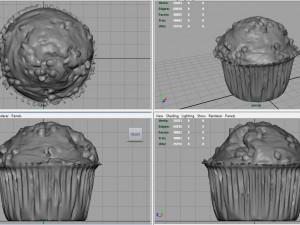 chocolate chip cupcake 3D Модель