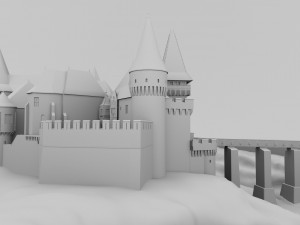 corvin castle Model 3D