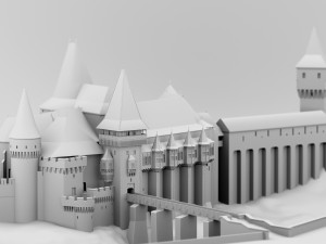 corvin castle Model 3D