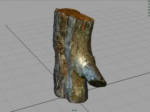 wood log 1 3D Model