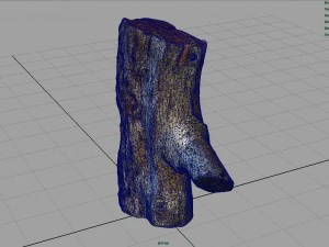 wood log 1 3D Model