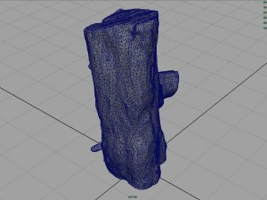 wood log 1 3D Model