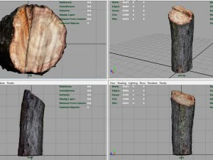wood log 2 3D Model