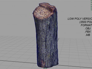 wood log 2 Modèle 3D