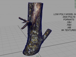 wood log 3 3D Model