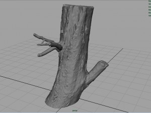 wood log 3 3D Model
