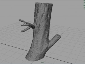 wood log 3 3D Model