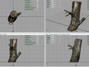 wood log 3 3D Model