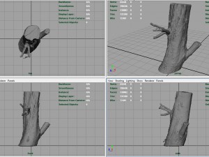 wood log 3 3D Model