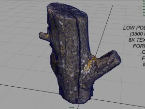 wood log 4 3D Model
