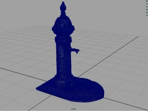 drink fountain park street garden water town road 3D Model